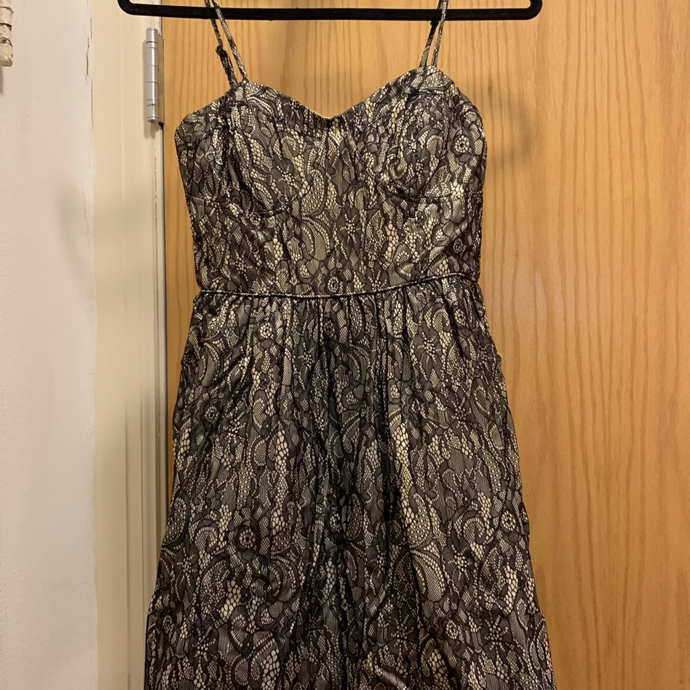 Black lace crinoline dress